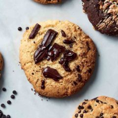 Coconut and dark choc-chip cookies