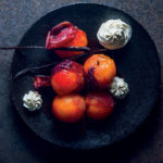Spicy poached plums