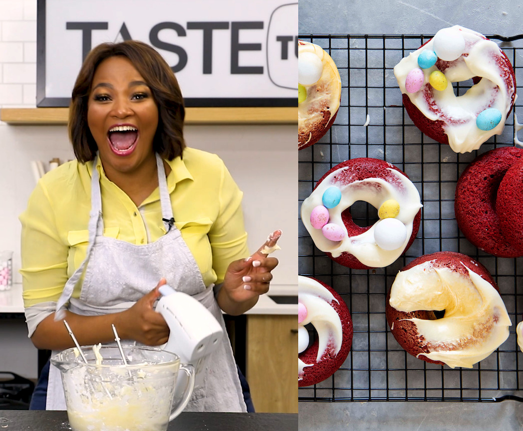 Watch: Siba's 20-minute red velvet doughnuts | Woolworths TASTE