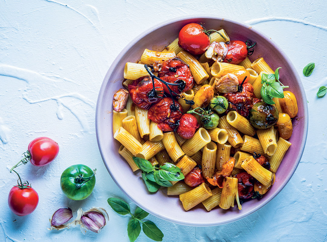 Sweet Basil, Balsamic Roasted Tomato Rigatoni recipe | TASTE