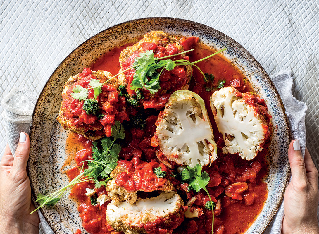 Cuminspiced cauliflower with roast tomatoes Woolworths TASTE