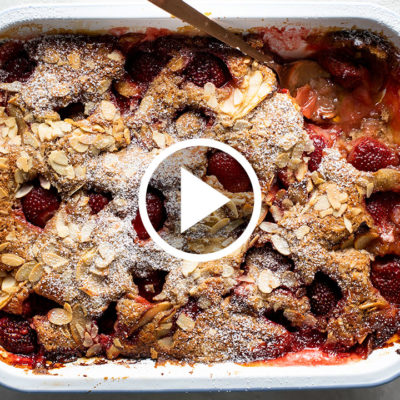Watch: quick-and-easy strawberry-and-apple cobbler