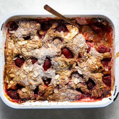 Strawberry-and-apple cobbler