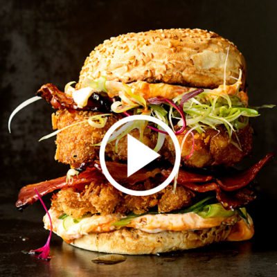 Watch: crunchy chicken katsu burger
