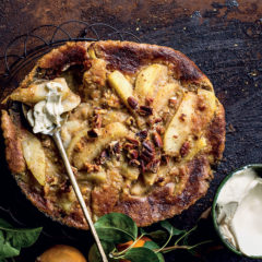 Pear-and-pecan pudding