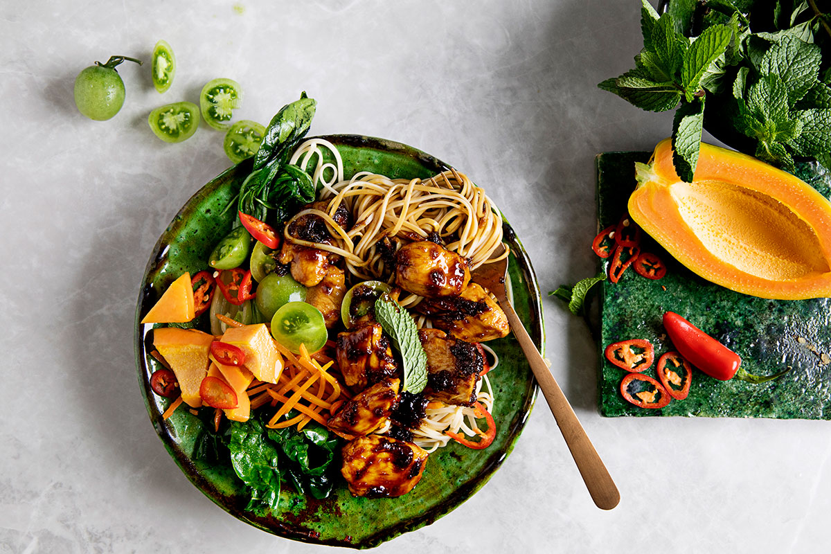 Caramel chicken with mango Woolworths TASTE