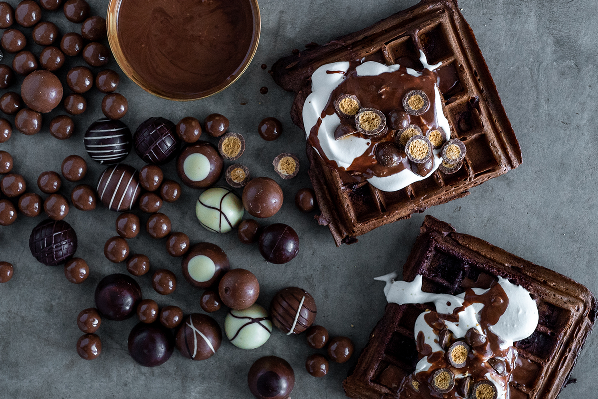 Watch double chocolate buttermilk waffles Woolworths TASTE