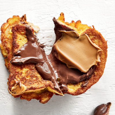 Nutella-and-peanut butter French toast