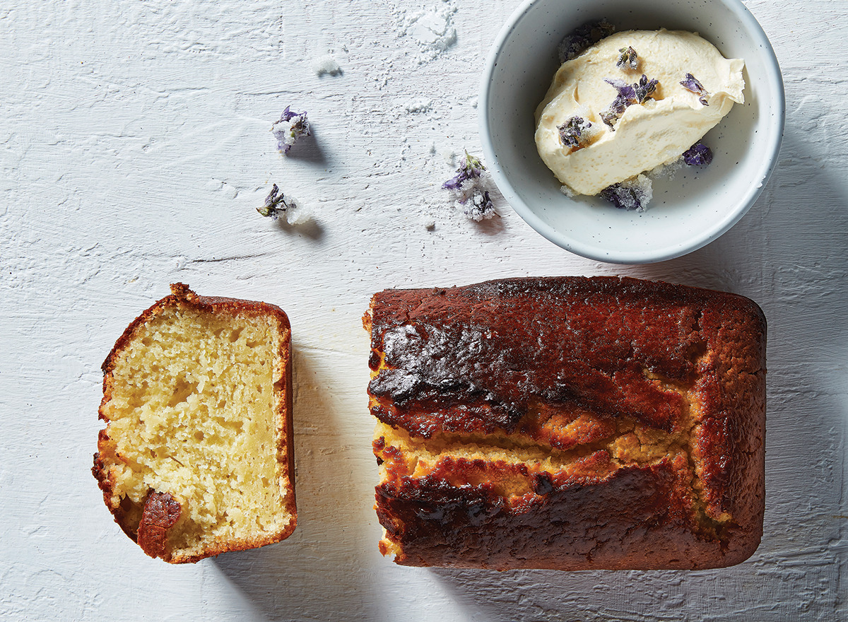 Lemon-and-lavender sponge with lemongrass-raspberry custard | Woolworths TASTE