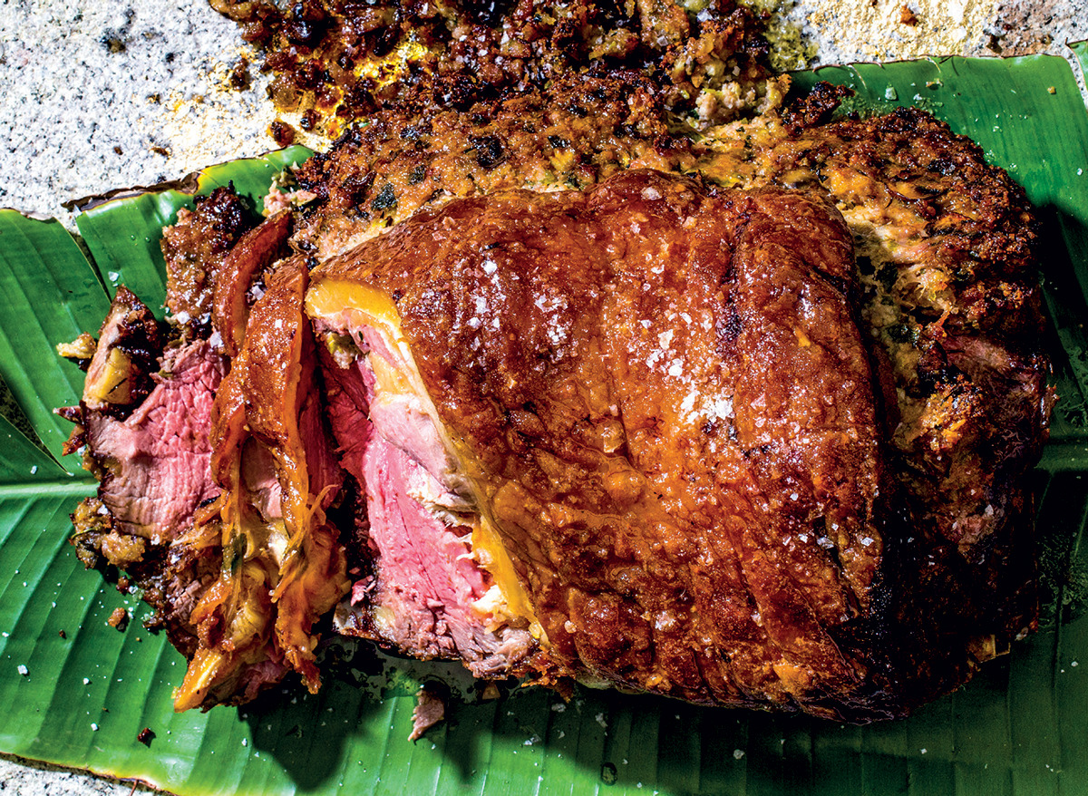 Stuffed sirloin on the bone | Woolworths TASTE