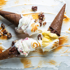 Meringue ice-cream cones