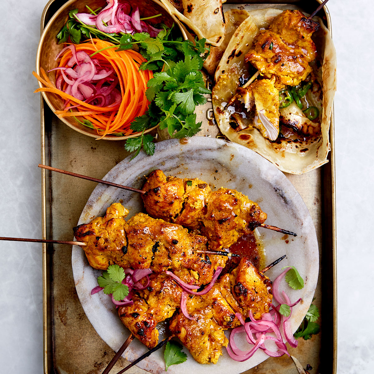 Easy tandoori chicken skewers | Woolworths TASTE