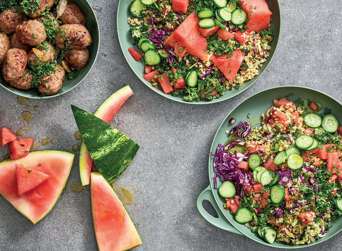 WATERMELON,-RED-CABBAGE-AND-HERB-TABBOULEH-WITH-PORK-MEATBALLS