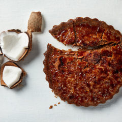 Coconut brittle tart