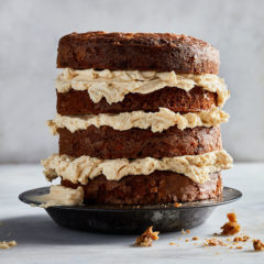 Reduced sugar pineapple-and-carrot cake with burnt butter frosting