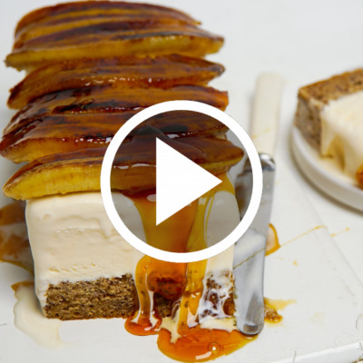 Watch: banana split ice-cream cake