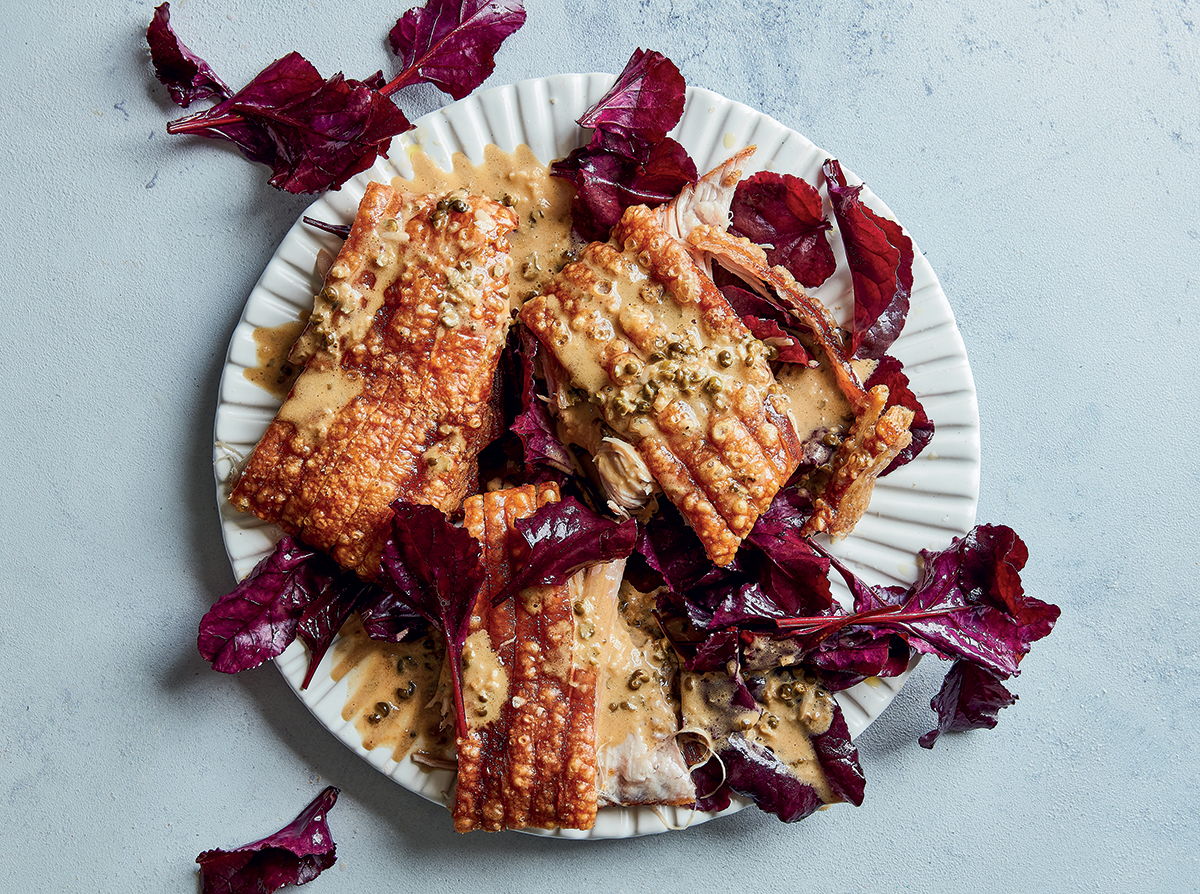 Crispy pork belly with pepper sauce | Woolworths TASTE