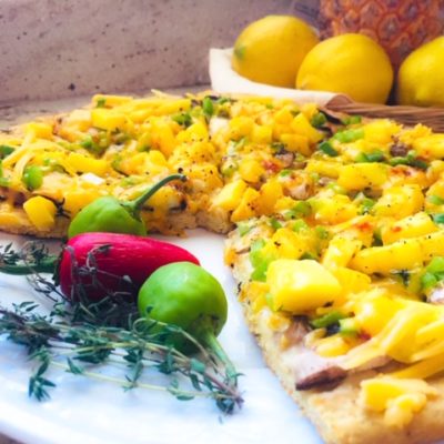 Sweet Pineapple and Fresh Thyme Thin-Crust Pizza