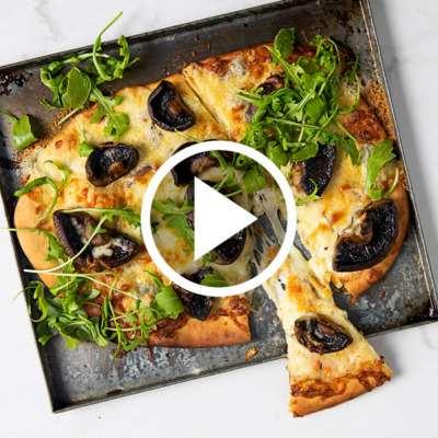 Watch: Double-cheese and mushroom pizza