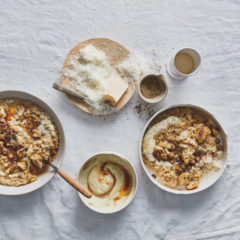 Baked leek-and-cauliflower risotto