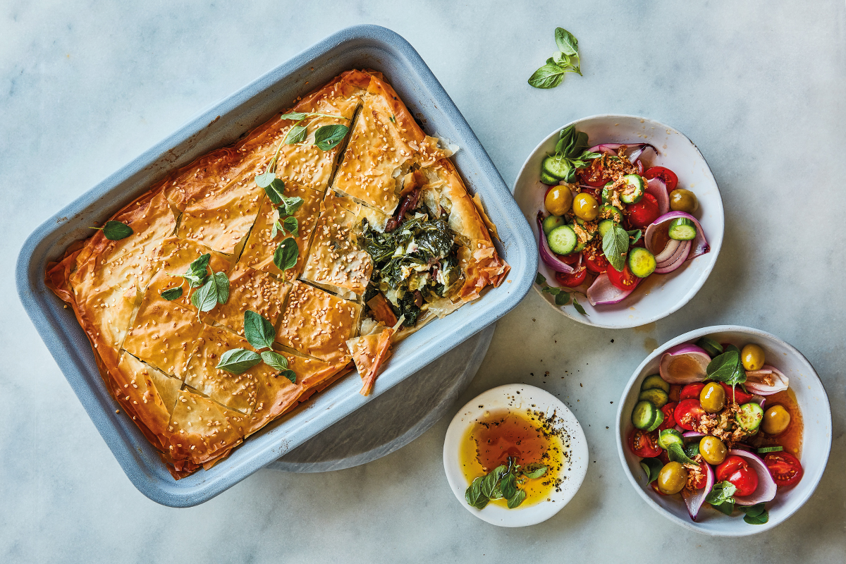 Spanakopita Pie Tray Bake recipe | Woolworths TASTE