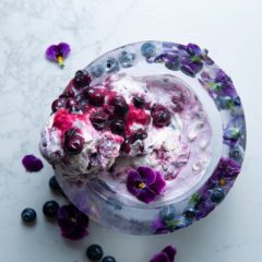 No-churn blueberry ice cream