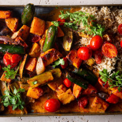 Easy curry tray bake