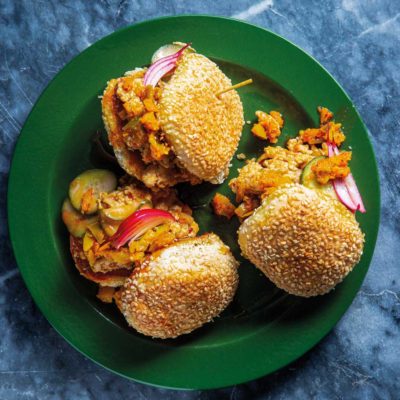 Cape Malay-style chicken sloppy joes
