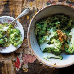 Sesame cured broccoli salad