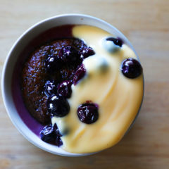 Blueberry malva pudding