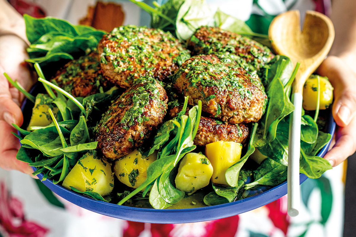 Lamb burger salad Woolworths TASTE