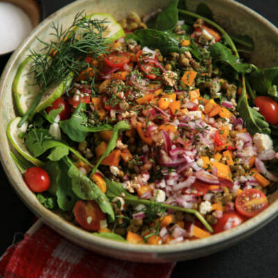 Letlhodi/lentil salad
