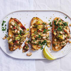 Cannellini beans on toast