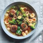 green minestrone and frikkadels