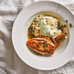 Chicken breasts with cauliflower couscous