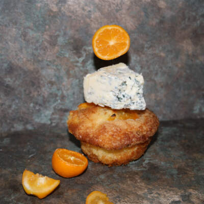 Kumquat and blue cheese muffins