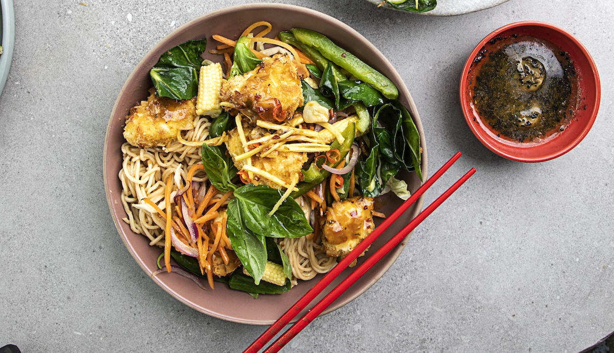 Thai coconut crunchy chicken noodles | Woolworths TASTE