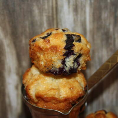 Blueberry and apple muffins