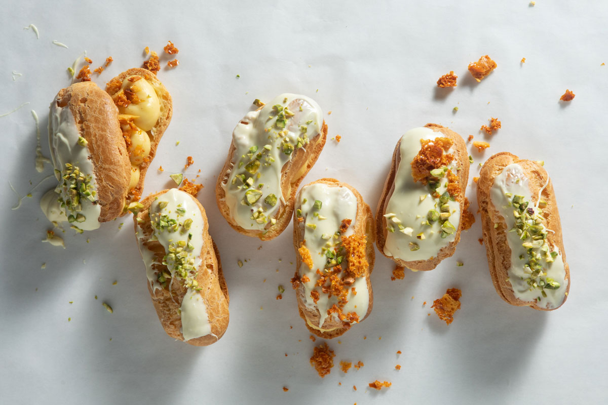 White chocolate éclairs | Woolworths TASTE