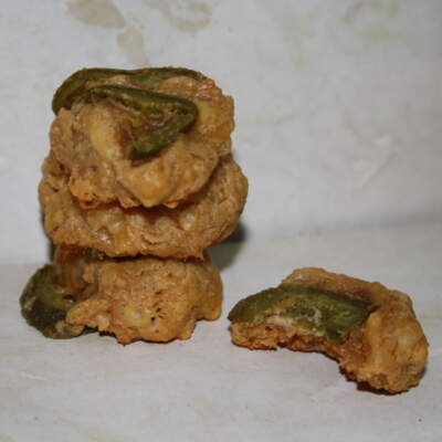 Gluten free Peanut Butter, Cheese and Jalapeno Cookies