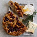 Foccacia with honey-roasted grapes