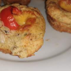 Snoek Pâte, Anchovy and Peppadew Muffins
