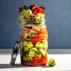 Bloody Mary salad in a jar