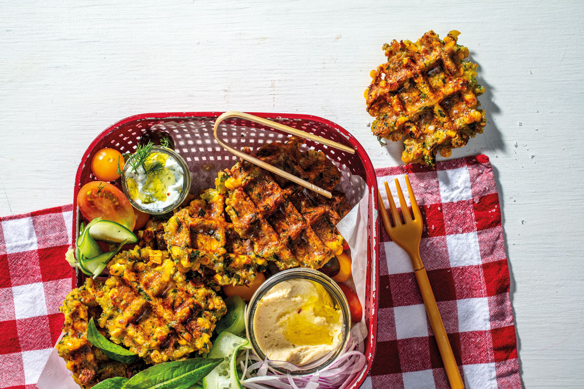 Falafel waffles