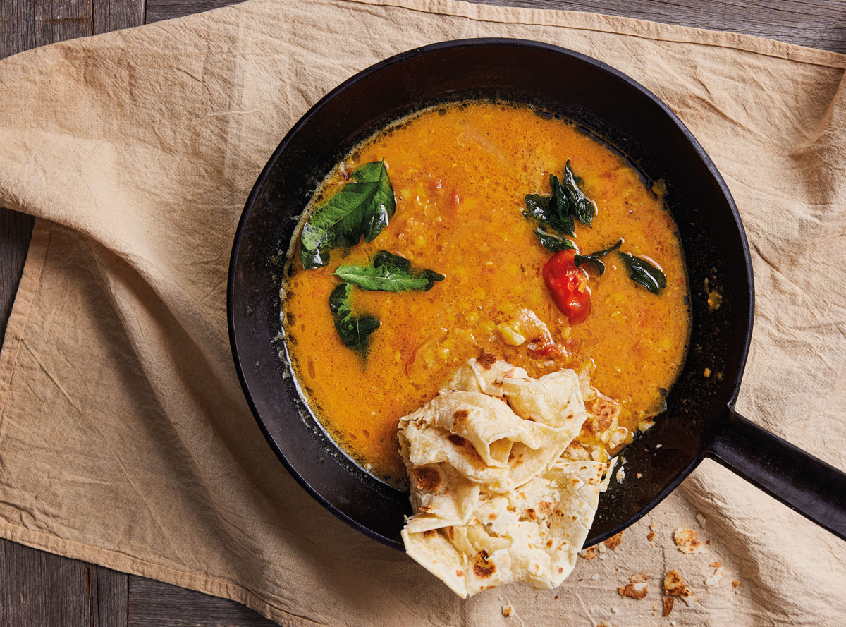 PAN-FRIED TOMATOAND- DHAL SOUP