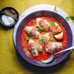 Ricotta gnudi with pomodoro sauce