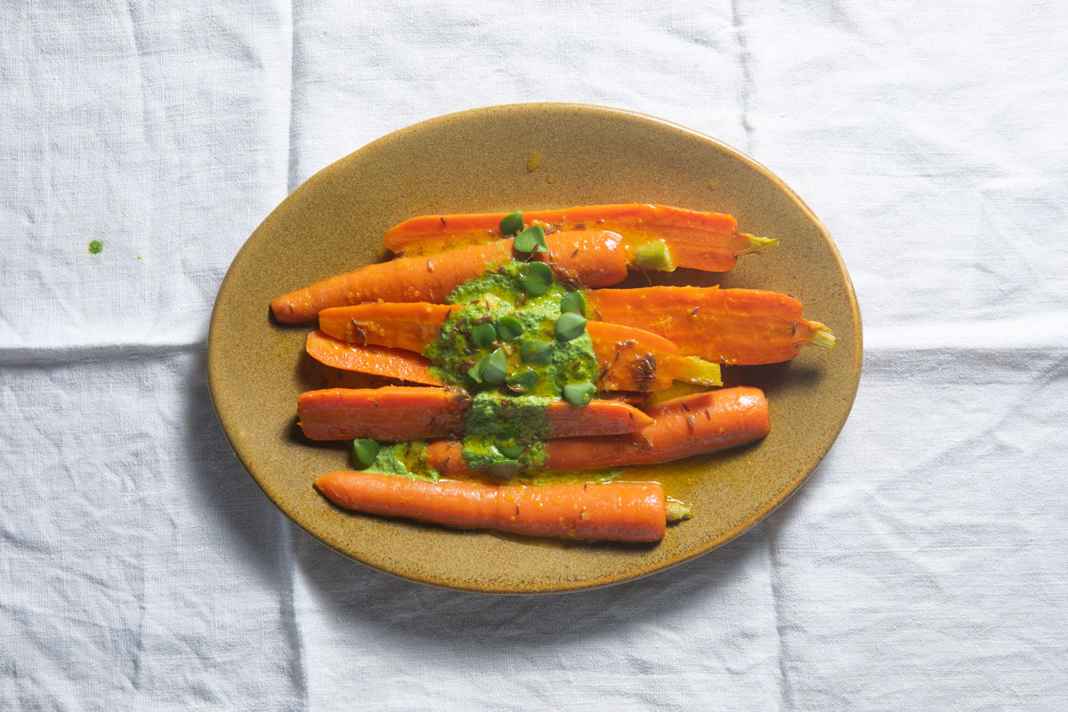 Carrots with pesto