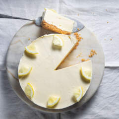 Lemon-infused cheesecake