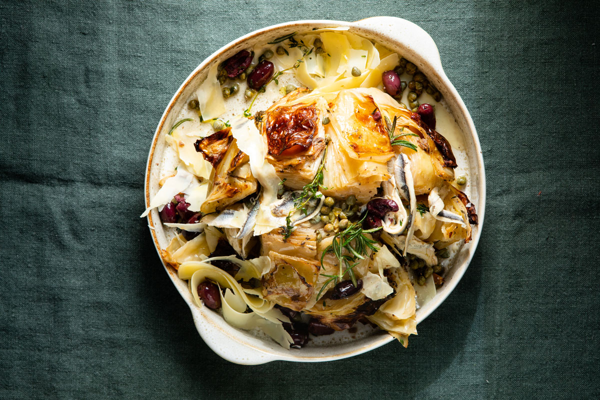 Whole Roast Cabbage with Tuscan Flavours Recipe | TASTE
