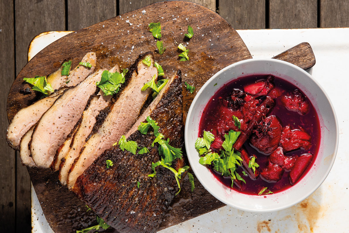 BRISKET WITH SWEET- AND-SOUR PLUMS